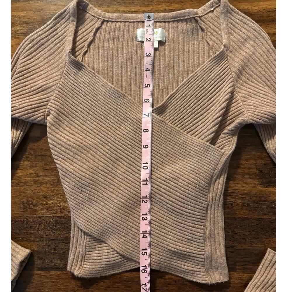 Maeve Anthropologie Size XS Sweater Wrap Front V Neck Knit Pullover Top - Picture 8 of 8